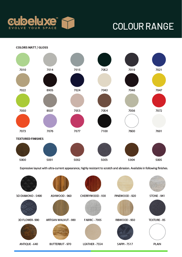 Cubeluxe Color Range