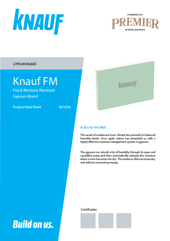 Knauf FR MR Gypsum Board